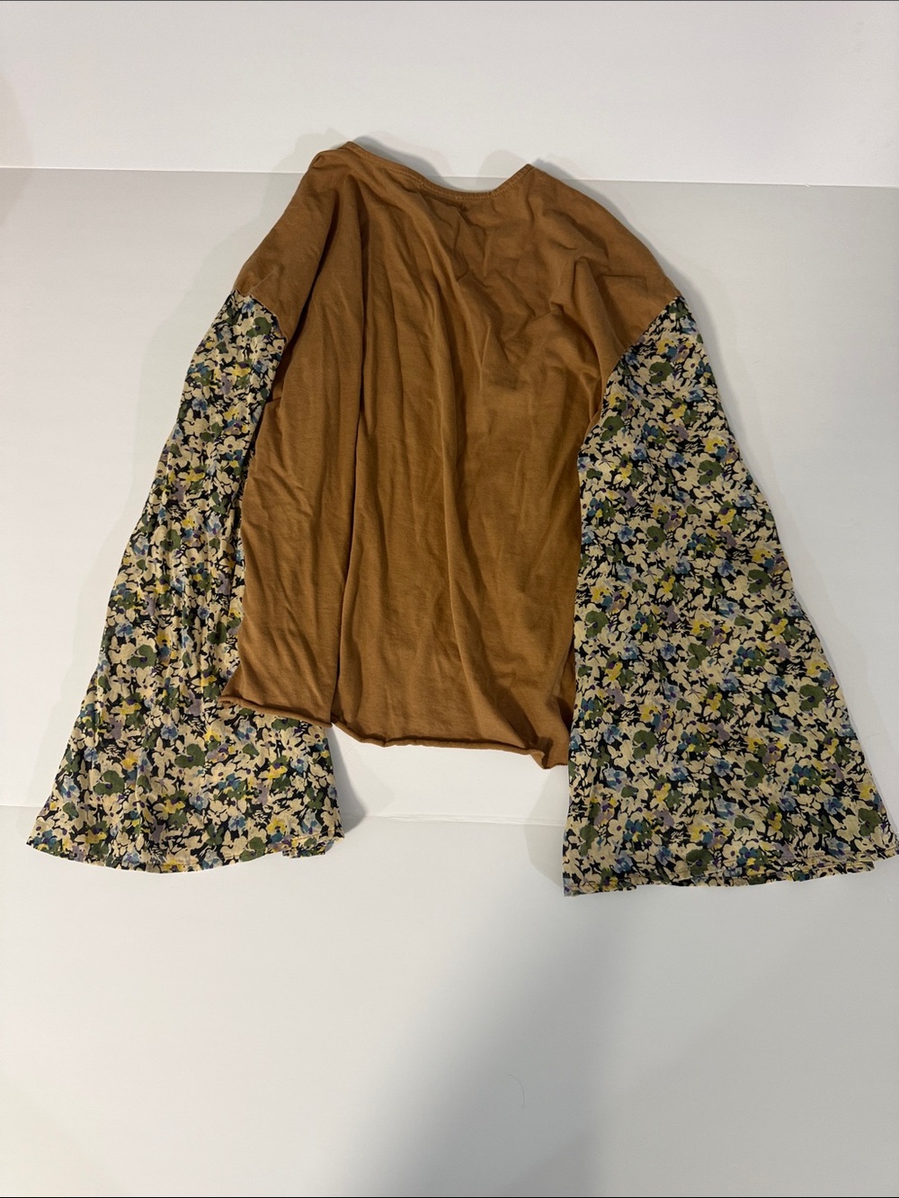 EARTHBOUND Brown Floral-Sleeve Long-Sleeve Tee - Picture 6 of 6